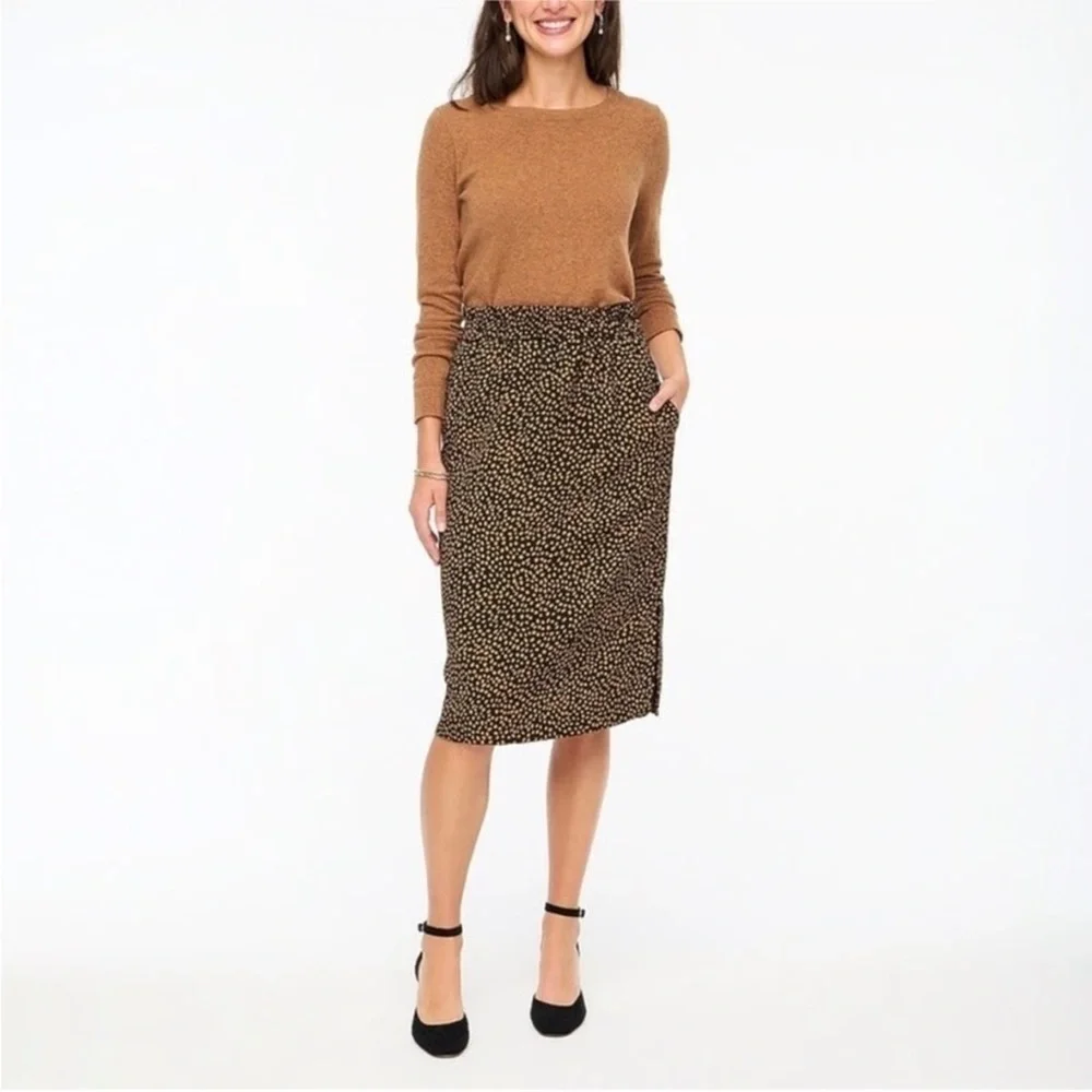 J. Crew polka dot pull on skirt sz xs